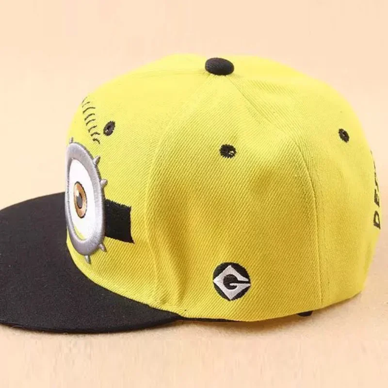 Visor Sun Hat - Minioned ベースボールキャップ 面白い旅行用ヒップホップサンバイザー かわいい帽子 漫画刺繍帽子 キッズギフト