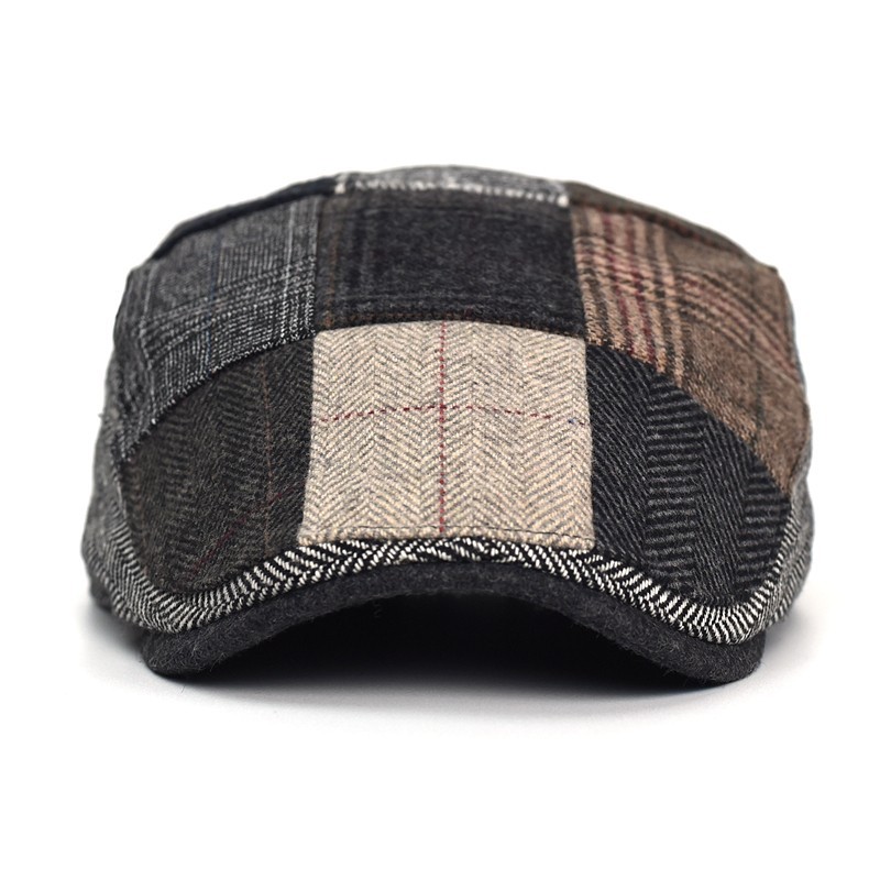 Dad Hat Cotton - ハイエンドクラシックメンズパッチワークキャスケット帽子アイビーベレー帽コーディアルフラットウールブレンドキャップギャツビーキャビー運転コットンお父さんキャップ