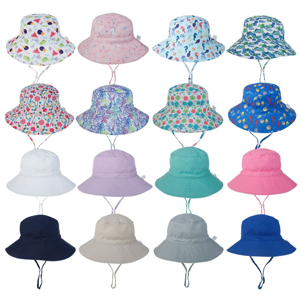 Sun Hat Wide Brim - 夏用 男の子 女の子 ネックイヤーカバー 水泳帽子 つば広ビーチキャップ
