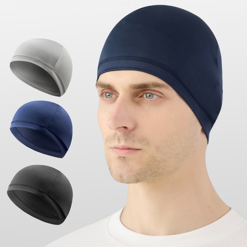 Skull Cap Helmet Liner - サイクリング・バイク用ヘルメットインナーライナー、ヘッドラップキャップ、速乾性・通気性のあるランニングスポーツビーニー、スカルハット、ハイキング用吸汗帽子