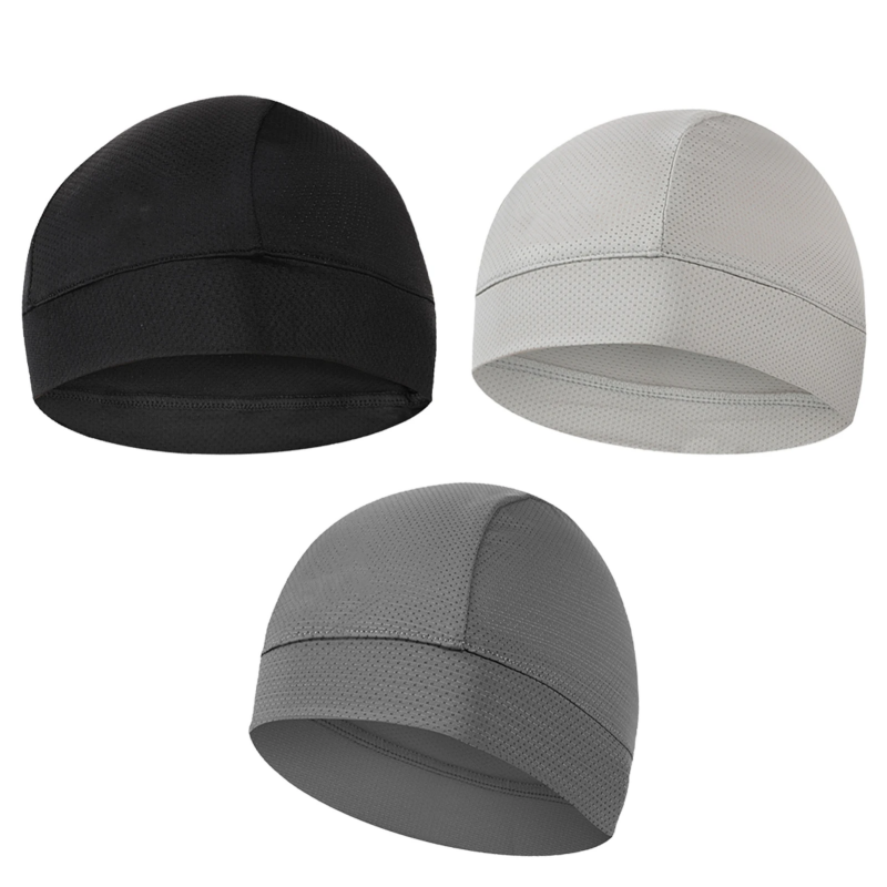 Skull Cap Helmet Liner - 夏用薄型通気性メッシュスカルビーニーキャップ吸汗性スポーツキャップヘルメットインナー吸湿速乾サイクリングハット