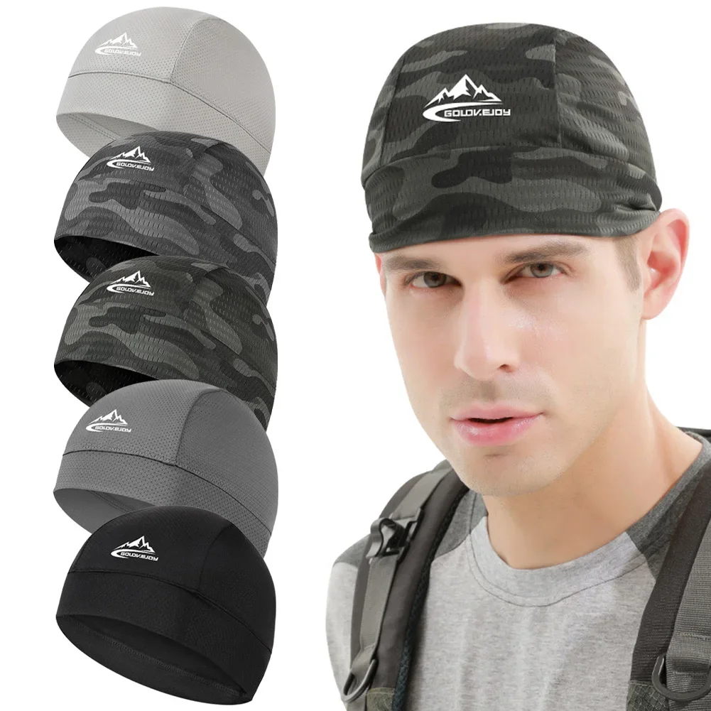 冷却スカルキャップ通気性夏サイクリングキャップアイス生地抗  - Skull Cap Helmet Liner のレビューと価格