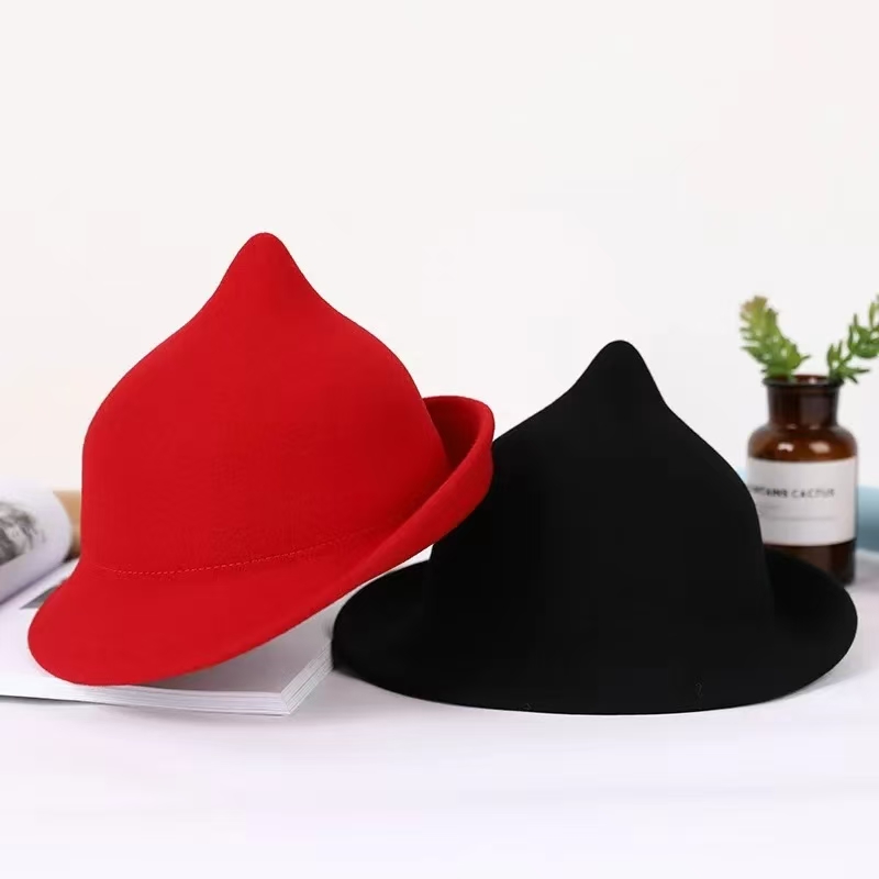 2025 100% ウール現代魔女帽子ハロウィン冬厚く暖かい - Fedora Hat Wool のレビューと価格