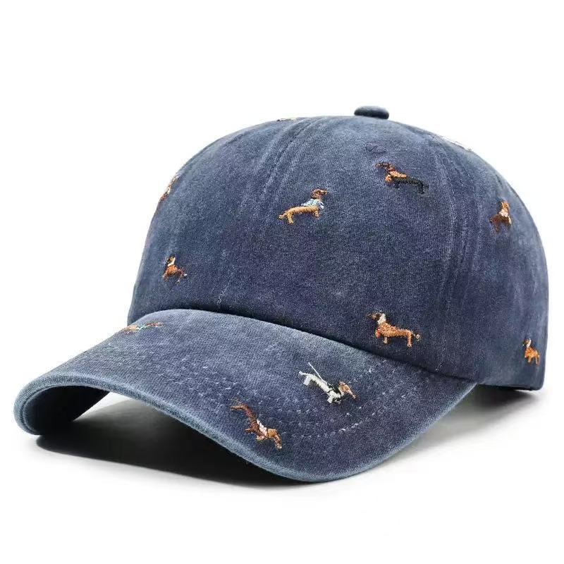ダックスフント刺繍ウォッシュドコットン調節可能な野球帽クラシ - Golf Cap Dad のレビューと価格