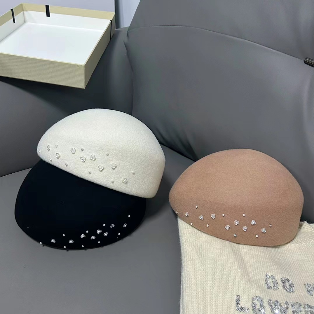女性用英国ウールベレー帽,社交スタイル,フレンチエントリー, - Beret French Wool のレビューと価格
