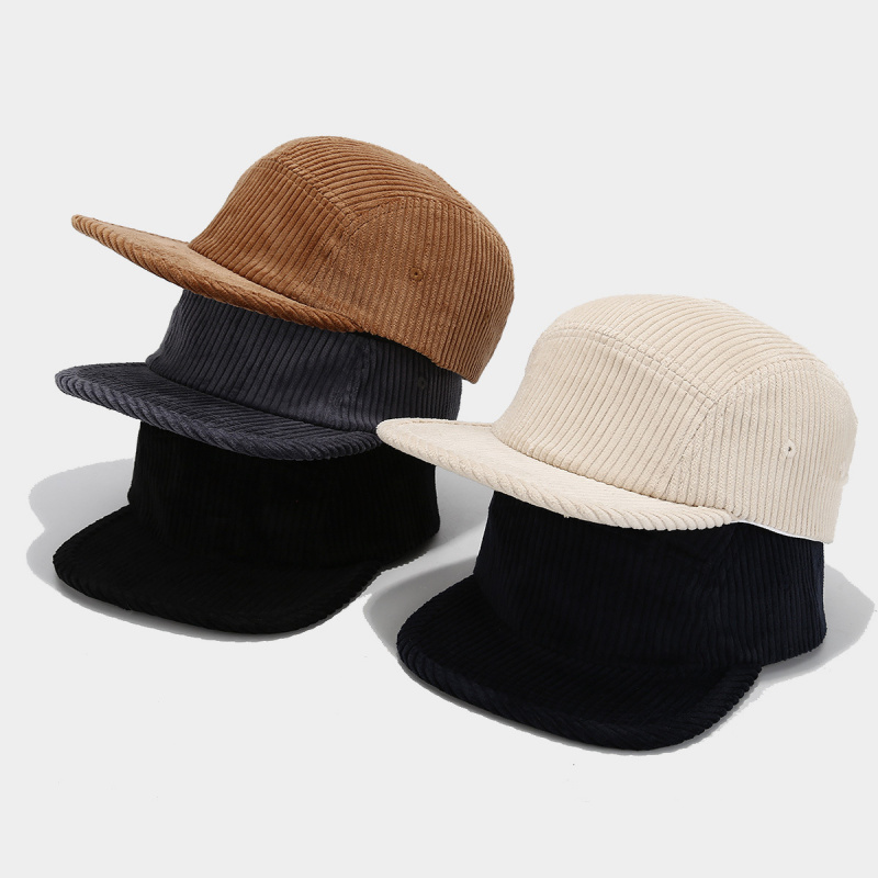 コーデュロイ5パネルキャンプキャップ、調節可能なユニセックス - Corduroy Cap 5 Panel のレビューと価格