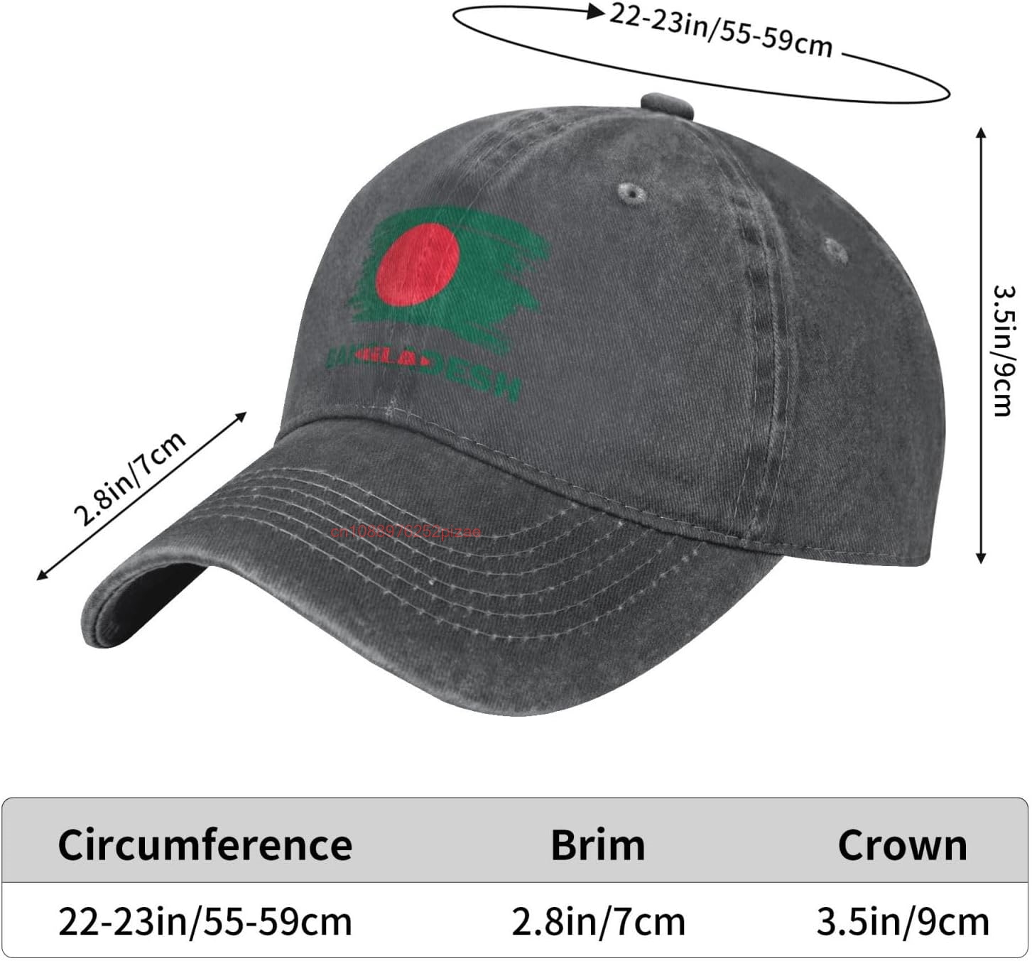 ヴィンテージ バングラデシュ国旗 スタイリッシュ ウォッシュ - Dad Hat Cotton のレビューと価格