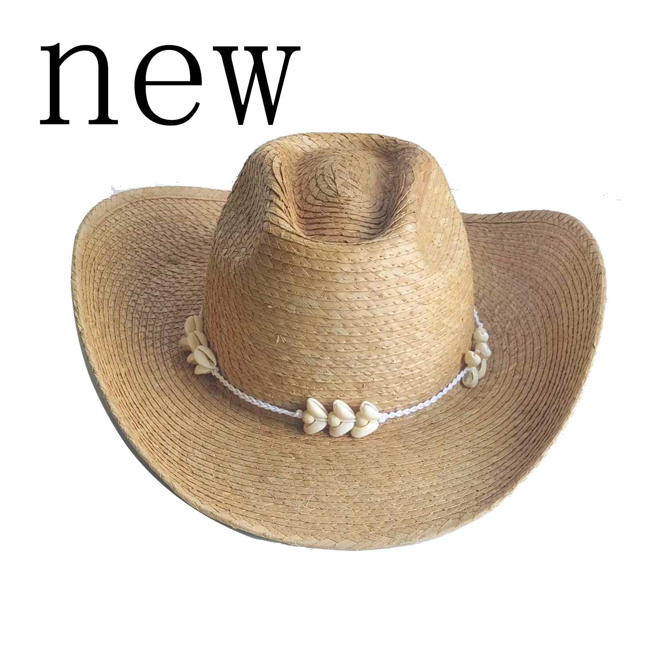 パームカウボーイハット ストローハット パナマハット シェル - Cowboy Hat Straw のレビューと価格