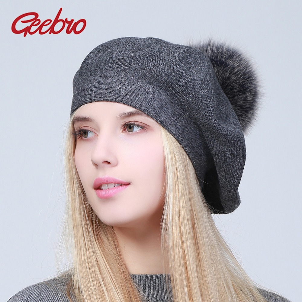 Geebro 女性のベレー帽冬カジュアルニットカシミヤベレー - Beret French Wool のレビューと価格