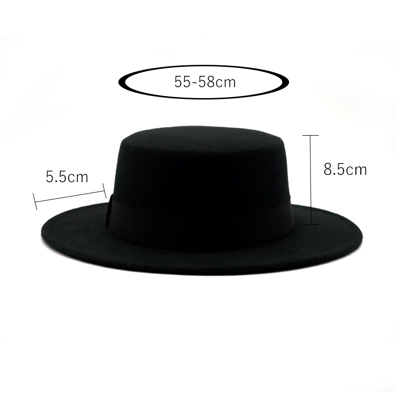 男性と女性のためのイミテーションウールの帽子,冬,秋,ジャズ - Fedora Hat Wool のレビューと価格
