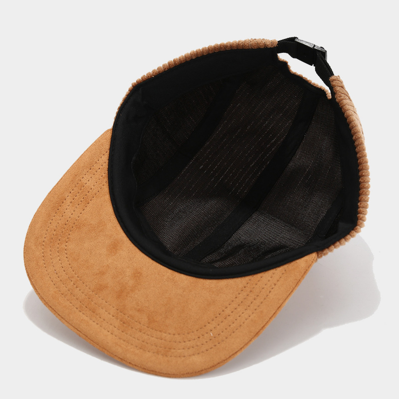レトロコーデュロイ5パネルキャップ、スエードブリム付き、調節 - Corduroy Cap 5 Panel のレビューと価格