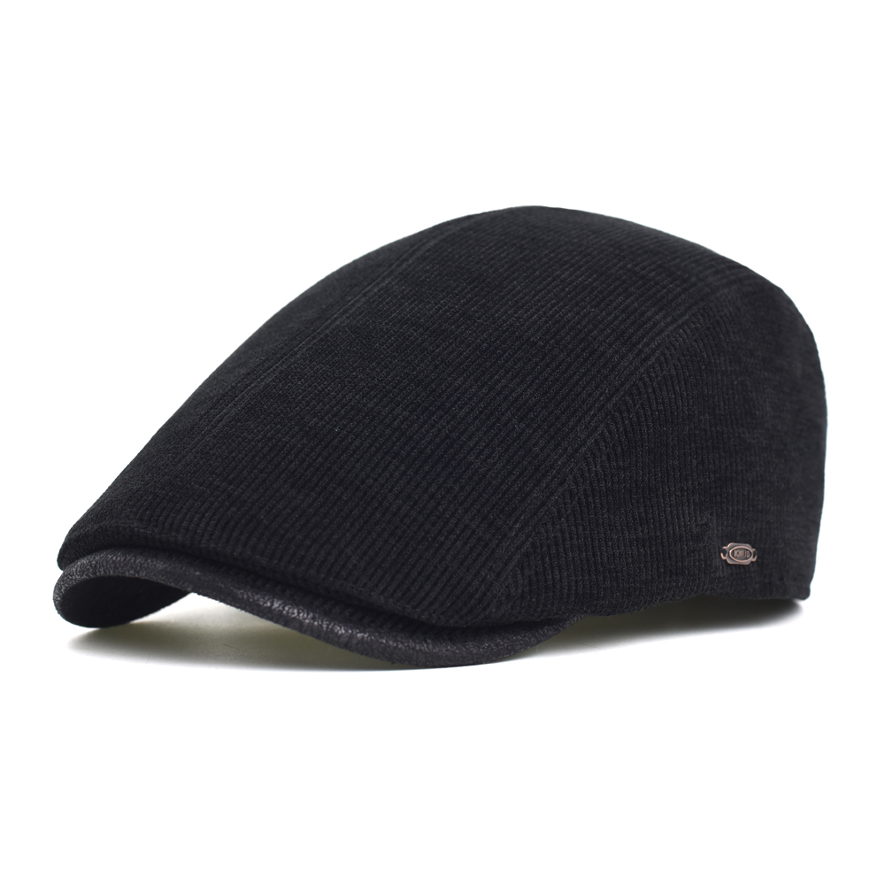 キャスケット帽男性冬厚く暖かいヴィンテージヘリンボーンカジュ - Dad Hat Cotton のレビューと価格